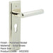 Elegant Polished Nickel Door Handle with Euro Backplate Homes Solid Brass Interior Lever-1