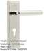 Polished Nickel Euro Backplate Door Handle Elegant Solid Brass Lever Solid Brass Interior Lever-1