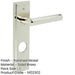 Polished Nickel Door Handle with Elegant Backplate Bathrooms Solid Brass Interior Lever-1