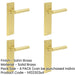 PACK Elegant Satin Brass Door Handle Latch Backplate Home Solid Brass Interior Lever-1