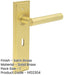 Premium Satin Brass Door Handle Lock Backplate Solid Brass Interior Lever-1