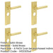 PACK Elegant Satin Brass Bathroom Door Handle with Backplate Solid Brass Interior Lever-1