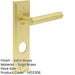 Elegant Satin Brass Bathroom Door Handle with Versatile Backplate Options Solid Brass Interior Lever-1