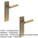 PACK Elegant Antique Brass Door Handle Latch Backplate Timeless Appeal Solid Brass Interior Lever (1)-1