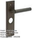 Elegant Dark Bronze Bathroom Door Handle with Backplate Solid Brass Interior Lever (1)-1