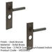 PACK Elegant Dark Bronze Bathroom Door Handle with Backplate Solid Brass Interior Lever (3)-1