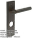 Luxurious Dark Bronze Door Handle with Backplate Bathrooms Solid Brass Interior Lever-1