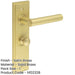 Satin Brass Bathroom Door Handle with Backplate Turn Release Mechanism Solid Brass Interior Lever-1