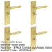 PACK Satin Brass Bathroom Door Handle with Backplate Turn Release Mechanism Solid Brass Interior Lever-1