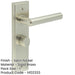 Satin Nickel Bathroom Door Handle with Backplate Turn Release Solid Brass Interior Lever-1