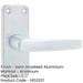 Satin Anodised Aluminium Contract Door Handle with Short Latchplate Interior Lever Backplate-1