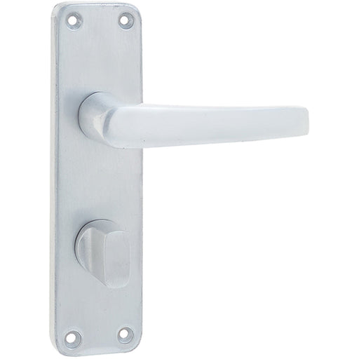 Satin Anodised Aluminium Contract Door Handle Bathrooms Bedrooms Interior Lever Backplate