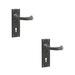 PACK Elegant Black Suite Door Handle with Lockplate Modern Homes Interior Lever Backplate (1)