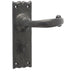 Elegant Black Suite Door Handle Bathrooms with Detailed Backplate Interior Lever Backplate