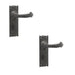 PACK Elegant Black Suite Door Handle Bathrooms with Detailed Backplate Interior Lever Backplate (1)