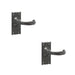 PACK Elegant Black Suite Door Handle with Short Latchplate Interior Lever Backplate (1)