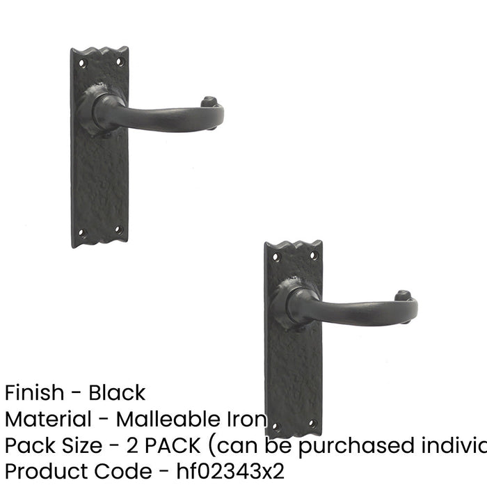 PACK Elegant Black Suite Door Handle with Long Latchplate Interior Lever Backplate (1)-1