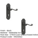 PACK Elegant Black Suite Door Handle with Lockplate Interior Lever Backplate (2)-1