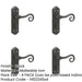 PACK Elegant Black Suite Door Handle with Bathroom Plate Interior Lever Backplate-1