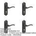 PACK Stylish Black Suite Door Handle with Lockplate Home Office Interior Lever Backplate-1