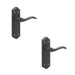 PACK Elegant Black Suite Door Handle with Latchplate Three Styles Interior Lever Backplate (1)