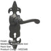 Elegant Fleur Black Door Handle with Lockplate Classic Homes Interior Lever Backplate-1