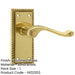 Elegant Georgian Suite Door Handle with Polished Brass Finish Interior Lever Backplate-1