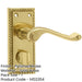 Elegant Georgian Suite Door Handle with Privacy Plate Polished Brass Interior Lever Backplate-1