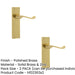 PACK Elegant Victorian Scroll Door Handle with Long Polished Brass Latchset Plate Interior Lever Backplate (1)-1