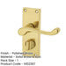 Elegant Victorian Scroll Door Handle with Privacy Plate Polished Brass Interior Lever Backplate-1