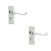PACK Elegant Victorian Scroll Door Handle with Polished Chrome Privacy Plate Interior Lever Backplate (1)