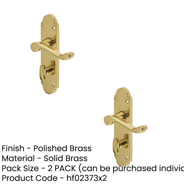 PACK Contemporary Suite Door Handle with Bathroom Plate Polished Brass Finish Interior Lever Backplate (1)-1