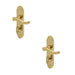 PACK Contemporary Suite Door Handle with Bathroom Plate Polished Brass Finish Interior Lever Backplate (1)