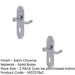 PACK Satin Chrome Suite Door Handle with Lockplate Modern Interiors Interior Lever Backplate (2)-1