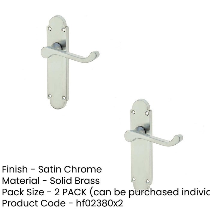 PACK Contemporary Satin Chrome Suite Door Handle Interior Doors Interior Lever Backplate (1)-1