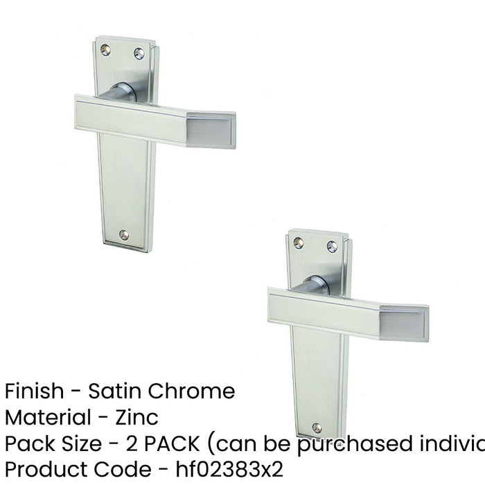 PACK Deco Satin Chrome Door Handle Latchplate Elegant Home Design Interior Lever Backplate (1)-1