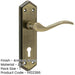 Antique Bronze Suite Door Handle with Lockplate Modern Interiors Interior Lever Backplate-1