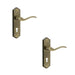 PACK Antique Bronze Suite Door Handle with Lockplate Modern Interiors Interior Lever Backplate (1)