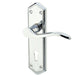 Polished Chrome Suite Door Handle with Lockplate Modern Interiors Interior Lever Backplate