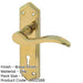 Stylish Brass Suite Door Handle with Lockplate Modern Interiors Interior Lever Backplate-1