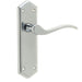 Polished Chrome Suite Door Handle with Latchplate Modern Interiors Interior Lever Backplate