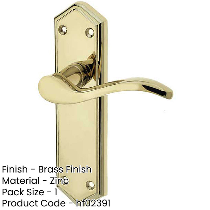 Elegant Suite Door Handle Brass Latchplate Modern Interiors Interior Lever Backplate-1