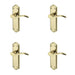 PACK Elegant Suite Door Handle Brass Latchplate Modern Interiors Interior Lever Backplate