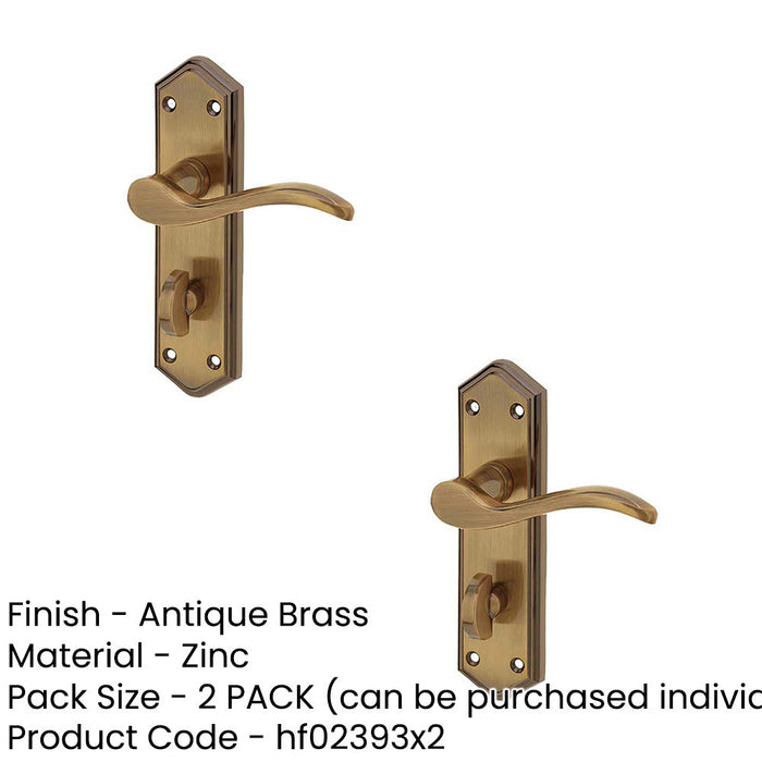 PACK Antique Bronze Suite Door Handle with Bathroom Plate Modern Interiors Interior Lever Backplate (1)-1