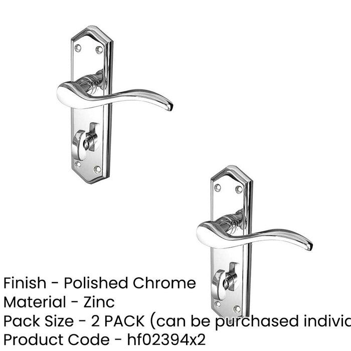 PACK Polished Chrome Suite Door Handle Modern Bathrooms Interior Lever Backplate (1)-1