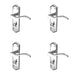 PACK Polished Chrome Suite Door Handle Modern Bathrooms Interior Lever Backplate