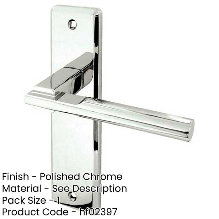 Stylish Suite Door Handle Polished Chrome Modern Interiors Interior Lever Backplate-1