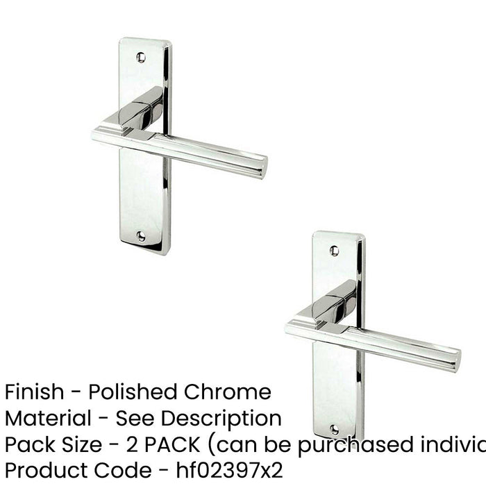 PACK Stylish Suite Door Handle Polished Chrome Modern Interiors Interior Lever Backplate (1)-1