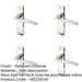 PACK Stylish Suite Door Handle Polished Chrome Modern Interiors Interior Lever Backplate-1