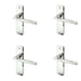 PACK Stylish Suite Door Handle Polished Chrome Modern Interiors Interior Lever Backplate